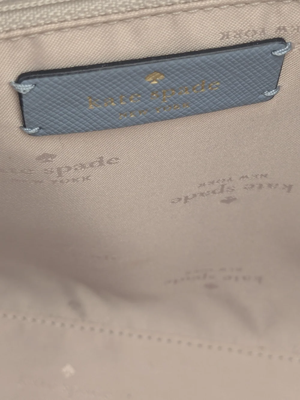 Kate Spade New York Blue Plaid Saffiano Leather Satchel Crossbody Bag